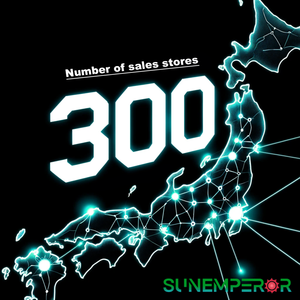 正規販売店3００店舗突破